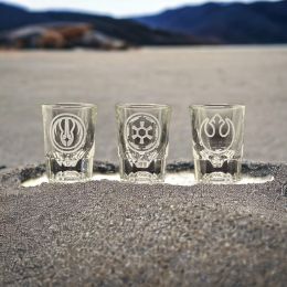 Set of 3 Themed Shot Glasses